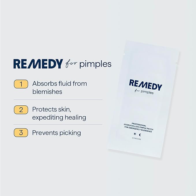 Remedy for Pimples - 36 Near-Invisible Medical-grade Hydrocolloid Pimple Patches for Blemishes, Zits, Spot Concealing - By Dermatologist Dr. Shah