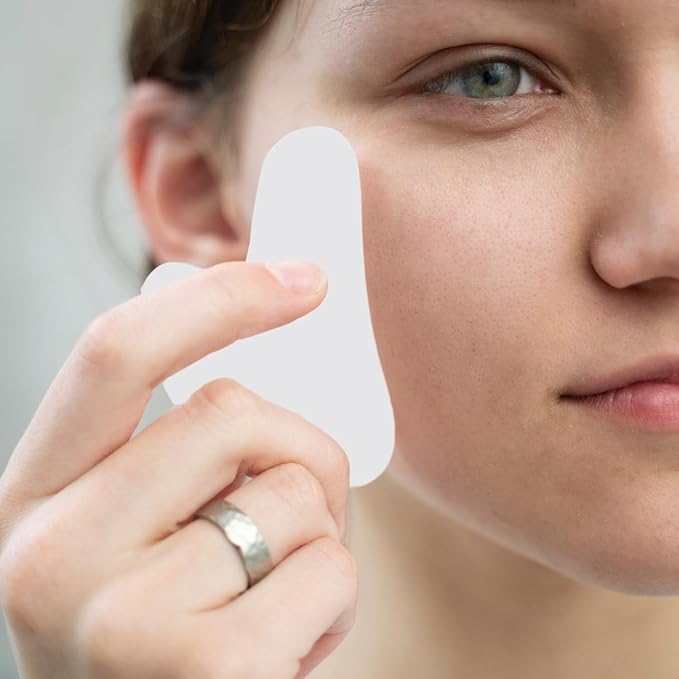 Earth & I White Jade Roller & Face Guasha Set 2pc, at Home Spa Essentials, Women Self Care, Face Tool for Lymphatic Drainage, Gua Sha Roller, Gusha, Facial Gua Sha Tool, Spa Accessories for Women