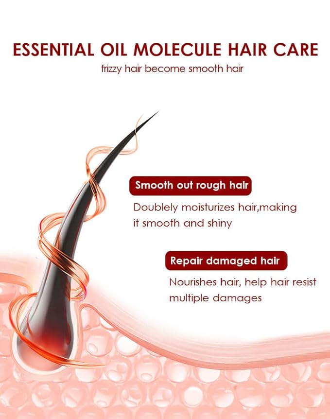 Hair Treatment Serum 40 Count- Vitamins Capsules with Argan Macadamia & Avocado Oils, Vitamin A, C, E, Pro B5, Leave-In Conditioner for Women & Men Frizzy Damaged Hair Repair, No Rinse; HFJN