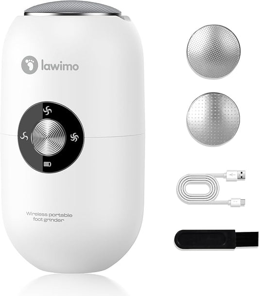 Electric Foot Callus Remover for Women Men, Rechargeable Electric Foot File Pedicure Tool with Stainless Steel Heads, Portable Feet Grinder for Cracked Dry Heels Dead Skin Calluses