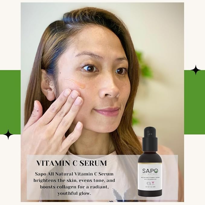 5% Vitamin C Serum for Face with Hyaluronic Acid - Anti-Aging & Skin Brightening - Even Skin Tone, Reduce Dark Spots & Acne, 1 Fl Oz