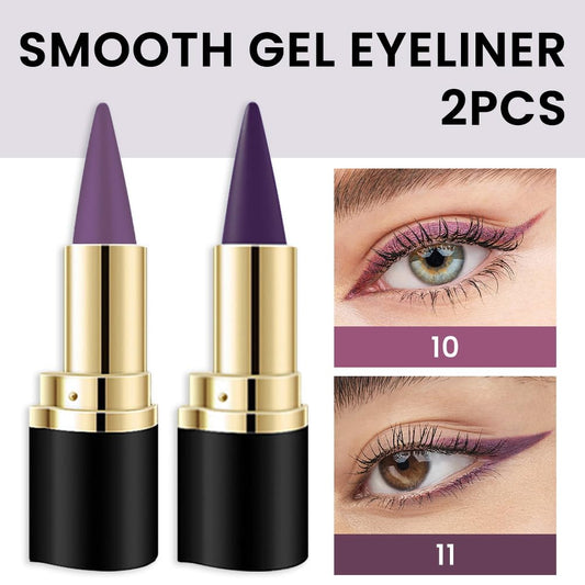 Kaely 2Pcs Light Dark Purple Angled Gel Eyeliner Pencil, Violet Lavender Plum Eyeliner for Older Women, Face Paint Eye Black Stick Waterproof Smudge Proof, Gothic Halloween Makeup