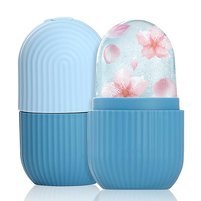 Facial Ice Roller & Gua Sha Massager - Ice Cube Mold, Eye & Face Beauty Tool