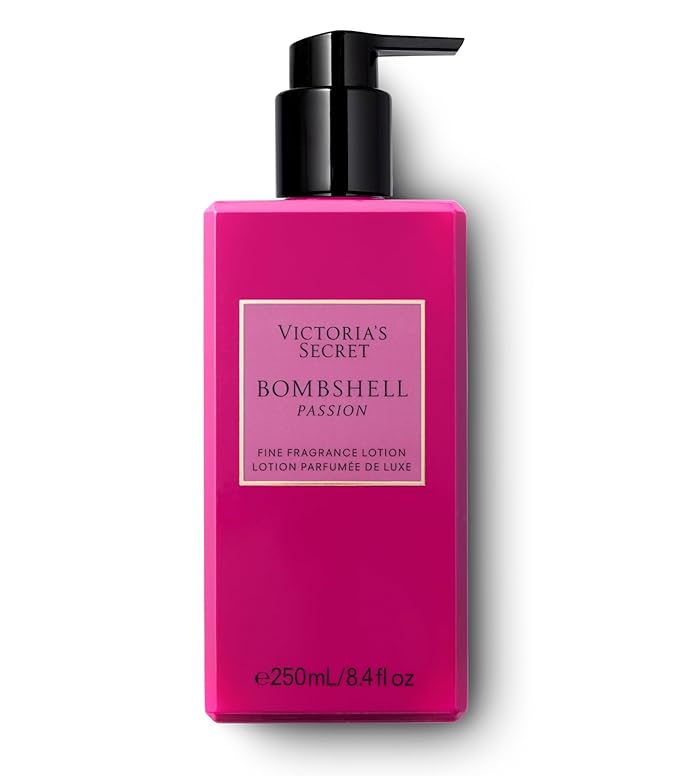 Victoria's Secret Bombshell Passion Fragrance Body Lotion, Notes of Sparkling Cassis, Queen Peony & Fuchsia Rose (8.4 oz)