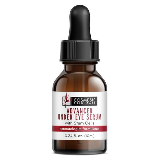 Advanced Under Eye Serum with Stem Cells - Reduce Wrinkles, Moisturize & Nourish - Pomegranate, Blueberry & Seaweed Extracts - 1/3 oz