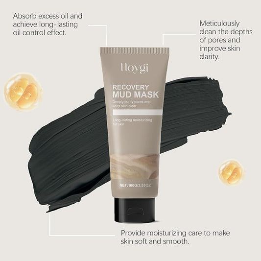 Relief Mud Face and Body Mask, Deep Pore Cleanser, Hydrating and Moisturizing, 91.8% Nature-Derived Ingredients