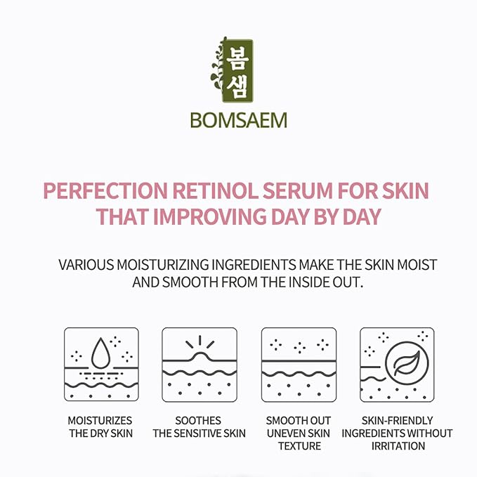 Face Retinol Serum 50ml / 1.69fl. OZ for Skin Elasticity Moisturizing Soothing Calming and Sensitive Skin with Natural Plant Source Extracts and & Peptide Complex Ingredients