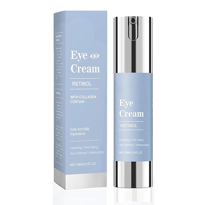Retinol Under Eye Cream, Anti-aging Eye Cream for Eye Bags, Retinol Eye Cream for Dark Circles, Puffiness and Wrinkles, Suitable for all skin types (0.51 Fl Oz)