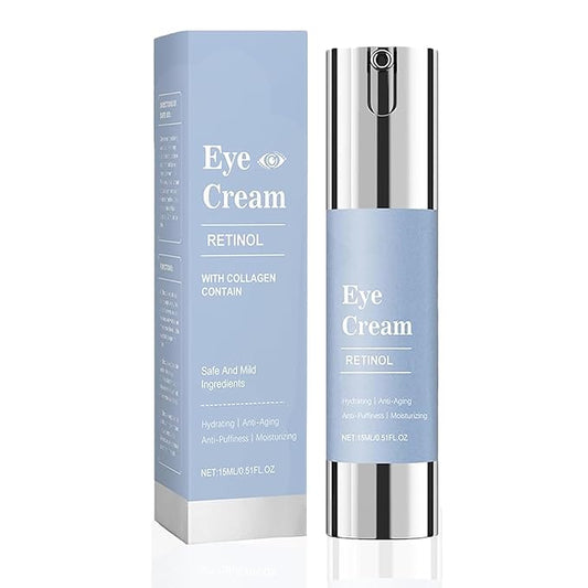 Retinol Under Eye Cream, Anti-aging Eye Cream for Eye Bags, Retinol Eye Cream for Dark Circles, Puffiness and Wrinkles, Suitable for all skin types (0.51 Fl Oz)