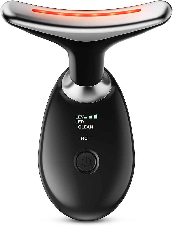 Face Neck Tool for Skin Care, Electric Neck Face Lifting Device for Wrinkle Removal (Black)