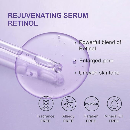 Epielle Retinol Night Serum | Repair, Renew, Brighten | Targets Fine Lines and Wrinkles | For All Skin Types | 1 Fl Oz | Korean Skincare