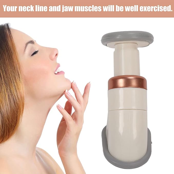 Portable Neck Slimmer and Jaw Exercise - Neckline Toning Massager System, Chin Exerciser for Men and Women
