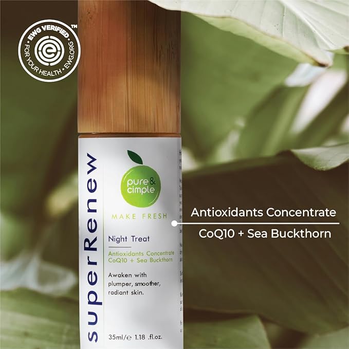 SuperRenew Organic Face Oil | Hydrating Facial Skin Care Products with Bakuchiol, Sea Buckthorn, CoQ10, Squalane | Face Care Moisturizer for Dry Skin, Anti-Aging Oil for Women’s Night Routine (35ml)