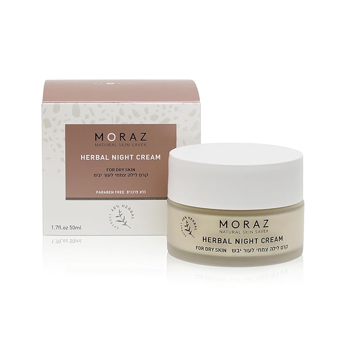 Moraz Herbal Night Cream – SLS & Paraben-Free Anti Aging Moisturizer Face Cream with 68% Rosemary Extract, Jojoba Oil, Coconut Oil & Cocoa Butter – Vitamin E Face Cream for Dry Skin, 1.7 Fl Oz