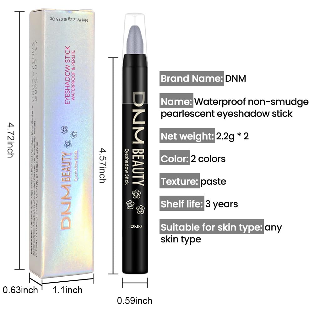 Kaely 2Pcs Cream Eyeshadow Sticks Set for Eyes Waterproof,Midnight Blue Shimmer Eye shadow Stick Pencil Pen Bulk sombras en crema para ojos 31+31