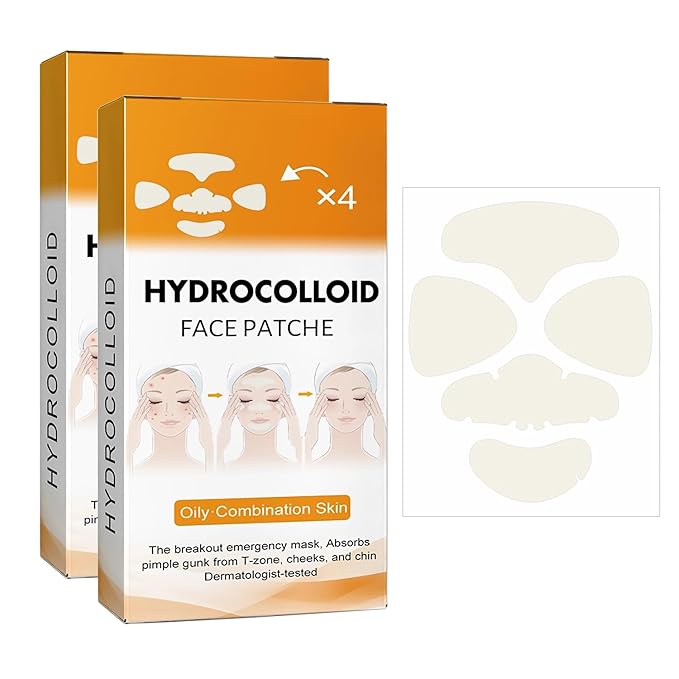 40Pcs Hydrocolloid Acne Patches Full-Face Coverage Kit for Pimples & Blemishes, Skin Care Solution for Clearing Spots