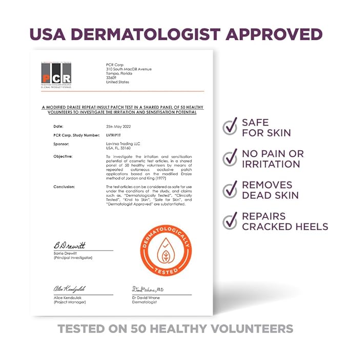 Lavinso Lavender Foot Exfoliator Peeling Mask for Dry Cracked Feet - 4 Pack - Remove Dead Skin and Callus - Foot Peel Mask for Baby Soft Feet