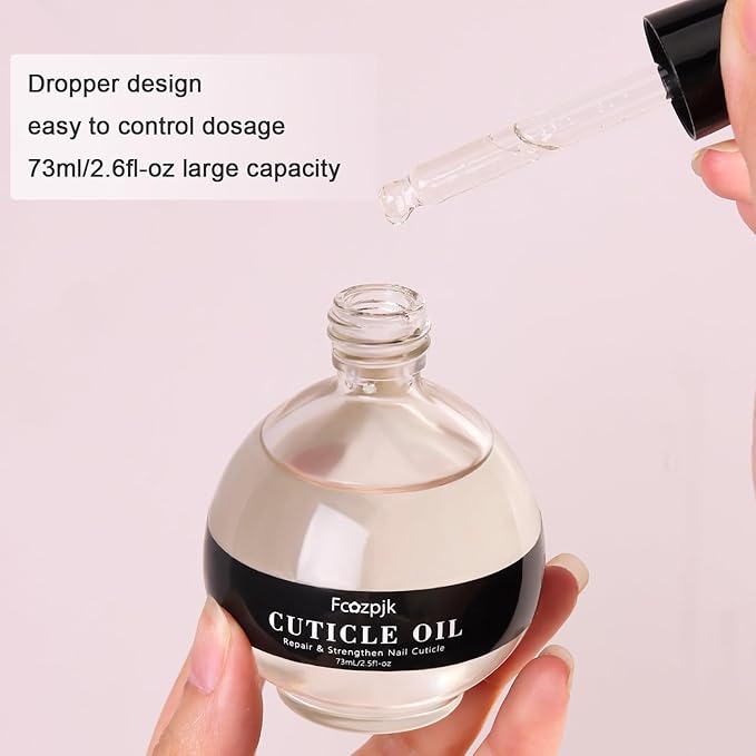 Cuticle Oil, Revitalizing Cuticle Oil for Nails with Vitamin E Green Tea Cuticle Oil Scented Repairs Cuticles Nail Treatment Moisturizing Nail Strengthener 73ml/2.6 Fl Oz