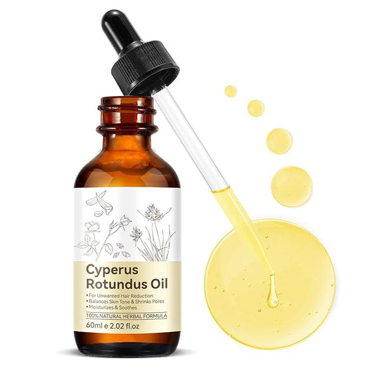 Cypress Rotunda Oil - Reduces Hair Growth - Shrinks Pores-Moisturizes and Soothes - Balances Skin Tone - for Face, Body, Arms - 60ml