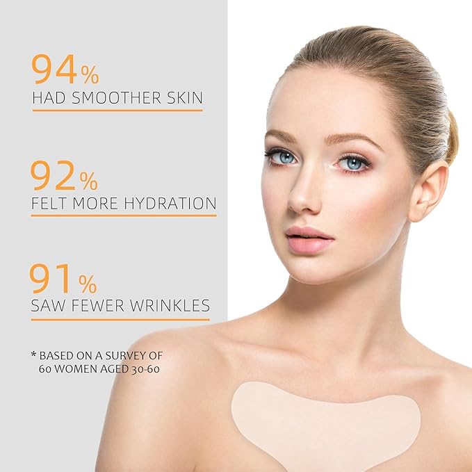 Chest Wrinkle Pads, Silicone Patches for Wrinkles-2 Pcs Anti Wrinkle Patches for Decollete & Cleavage, Reusable Anti Aging Overnight Wrinkles Patches While Sleeping 29