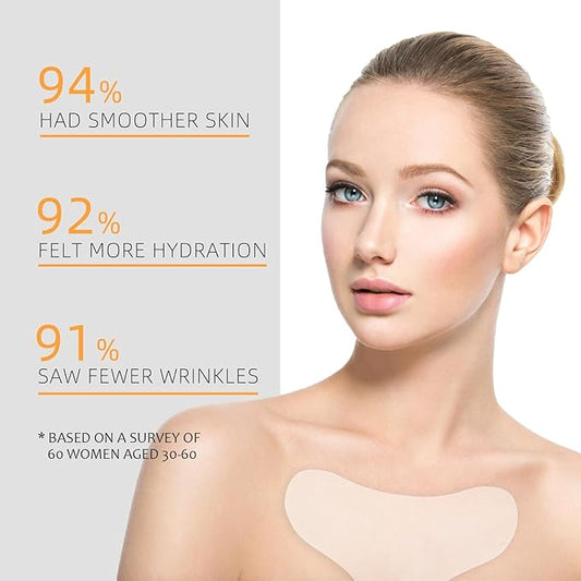 Chest Wrinkle Pads, Silicone Patches for Wrinkles-2 Pcs Anti Wrinkle Patches for Decollete & Cleavage, Reusable Anti Aging Overnight Wrinkles Patches While Sleeping 14