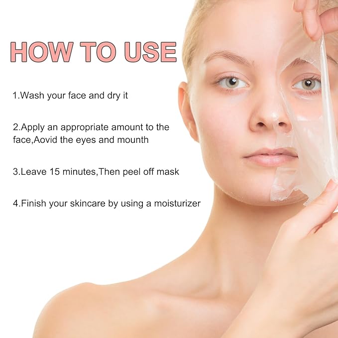 ZCMN Collagen Night Wrapping Mask for Face, Hydrolyzed Collagen Peel Off Facial Mask, Smooth & Tight Skin, Reduce Fine Lines & Dullness, Sensitive Care For All Skin