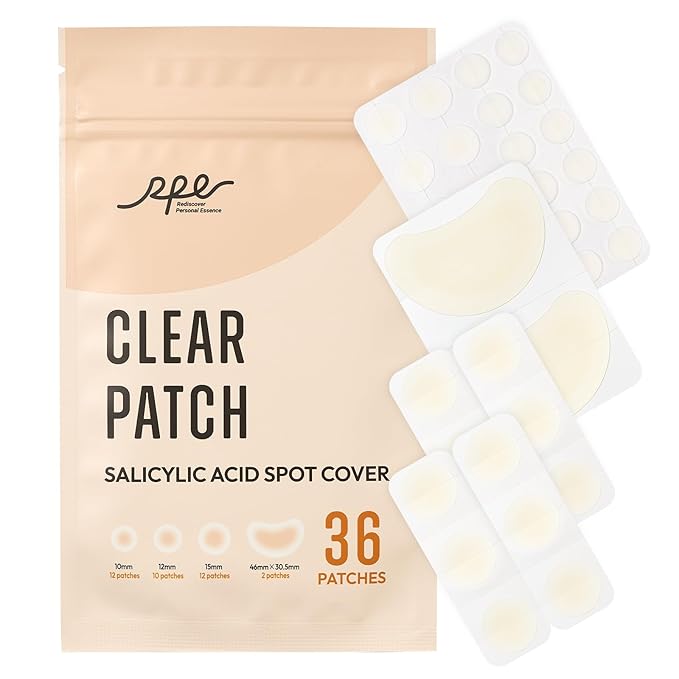 RPELife Hydrocolloid Pimple Patches with Salicylic Acid for Face, Acne Pimple Patch Invisible Spot Cover Treatment for Zits, Blemishes, and Pimples,Absorbing Zit Patch for Clear Skin (36 Count）