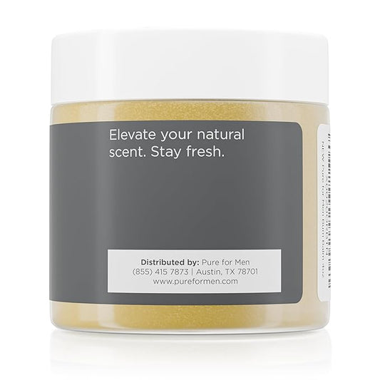 Pure for Men Bum Balm | Raw Lotion for Men | All Purpose Skin Hydration and Deodorizing Balm | Raw Shea Butter, Mint and Clove | 3.8 oz.