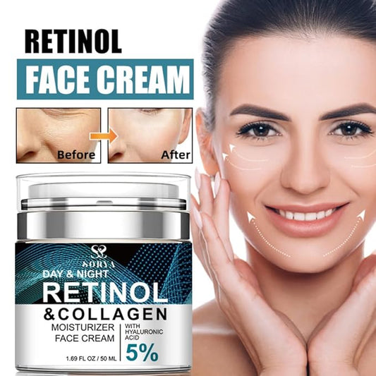 SORYA Skin Care Retinol Facial Moisturizer Hydrating with Hyaluronic Acid, Skincare Face Cream to Reduce Wrinkles Powerful Day and Night Anti-Aging Cream