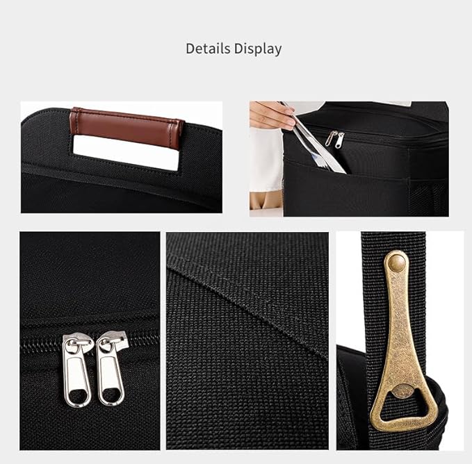 24-Can Insulated Lunch Bag for Women & Men - Large Soft Cooler Box with Leakproof Design, Lightweight Thermal Tote for Work, Travel, Picnic, Camping (Gray)