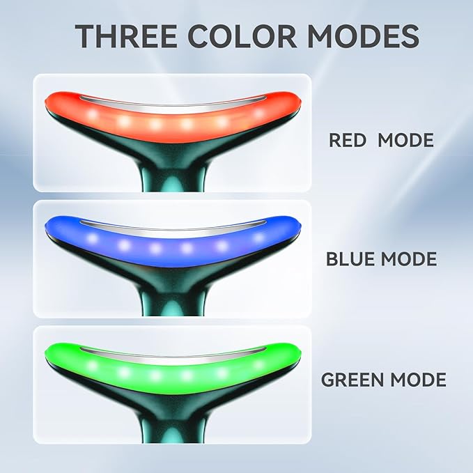 Neck Face Massager, 3-in-1 Portable Facial Massager (Green)