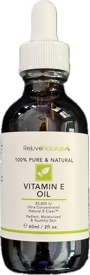 Vitamin E Oil - 100% Pure & Natural, 85,800 IU. Repair Dry, Damaged Skin from Surgery & Acne, Age Spots & Wrinkles. Boost Collagen for Moisturized, Youthful-looking Skin. d-alpha tocopherol, 2 Fl Oz