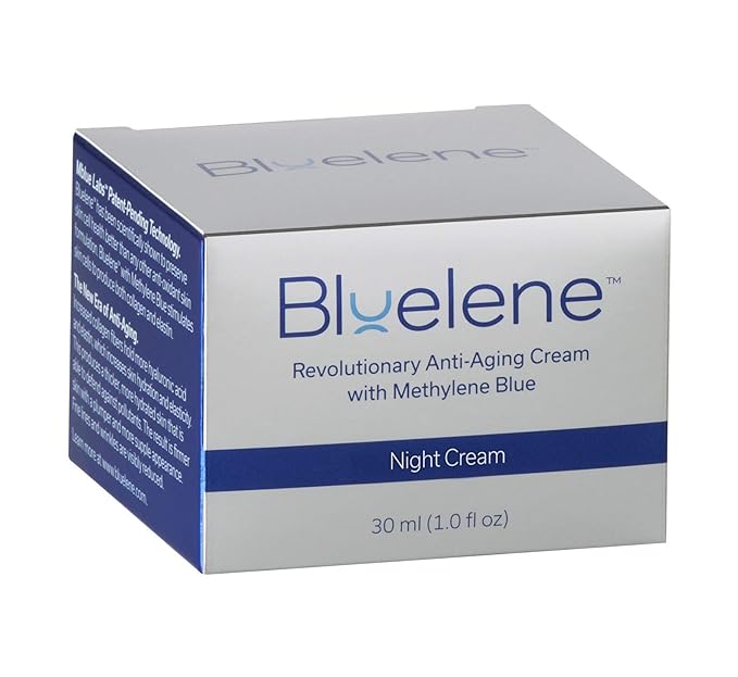 Night Cream, Revolutionary Anti Wrinkle Face Cream with Methylene Blue (30 ml). Suitable for Sensitive Skin