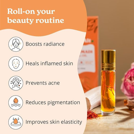 Kumkumadi Face Oil 10 ml with Turmeric, Saffron, Sandalwood| For Glow and Moisture | Suitable for All Skin Types