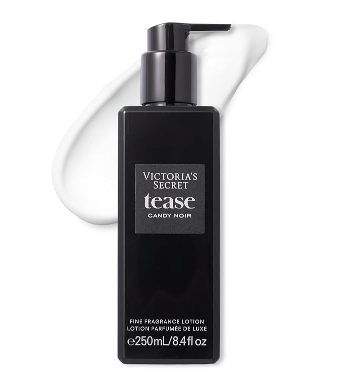 Victoria's Secret Tease Candy Noir Fragrance Lotion, Notes of Raspberry Glaze, Night-Blooming Iris & Warm Tonka, (8.4 oz)