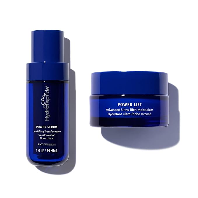 HydroPeptide Power Serum and Power Lift Ultra-Rich Moisturizer Bundle, (1 Ounce each)