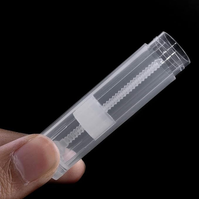 Lip Balm Empty Container Tubes 3/16 Oz (5.5ml) Pack of 12 Natural Translucent Color