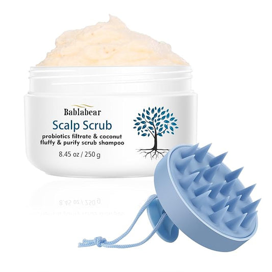 Scalp Exfoliator Scrub,Itchy Scalp Treatment for Dandruff, No Sulfate Hair Scrub To Soothe a Dry, Flaky,Scalp,Removes Buildup,Clarifying Shampoo With Scrubber