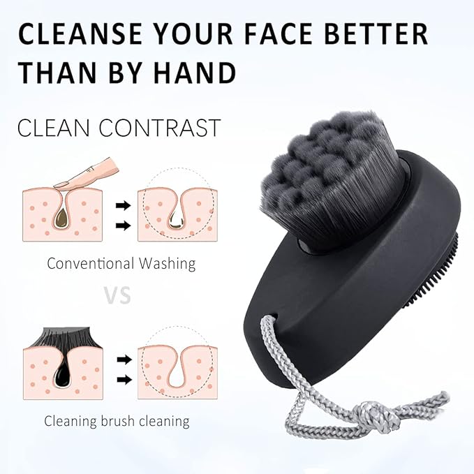 Small Ice Roller with Case & 2 Pcs Facial Cleansing Brushes