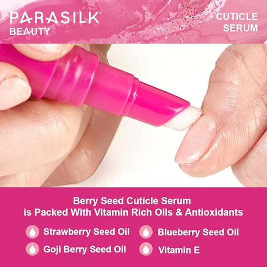 Parasilk Beauty Berry Seed Cuticle Serum. Superior Antioxidant Oils. Soothe, Hydrate, and Rejuvenate Dry Cuticles