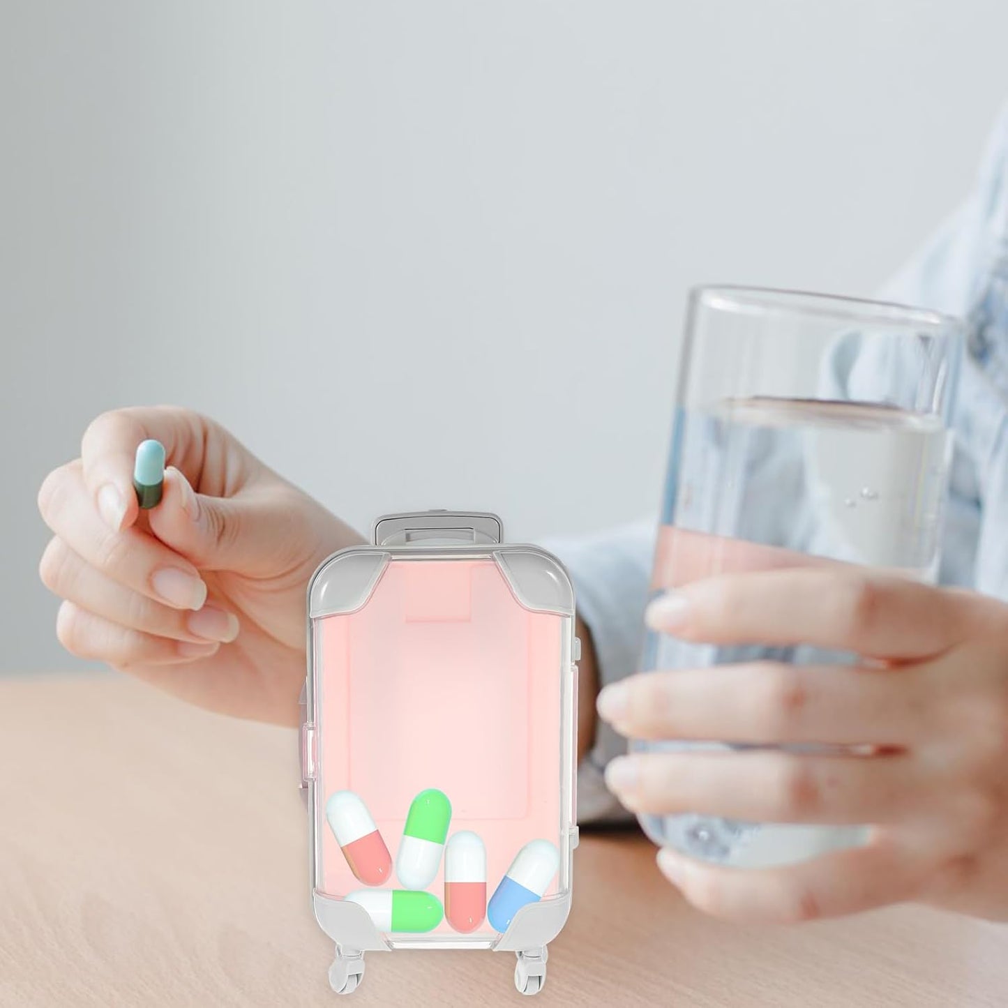 4-Piece Mini Eyelash Box Set Travel Makeup Organizer Portable False Lash Storage Case Pink Rose Red 6.49X3.34X1.96 Inches