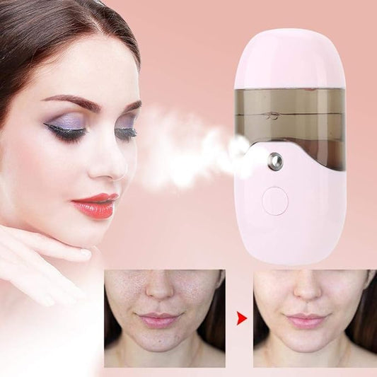 50ml Facial Mister,Mini Portable Handheld Face Steamer USB Facial Spray Face Make-up Beauty Sprayer Machine Cleaning Pores for Facial Hydrating for Skin Care Office and