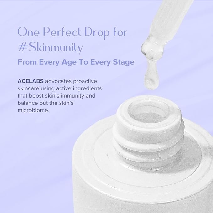 ACELABS Advance Brightening and Anti Aging Serum for Face | Niacinamide, Ceramide, Hyaluronic Acid & Probiotics | Improve Uneven Skin Tone, Hydrates Pore Minimizer for Face & Skin Tightening 1.01oz