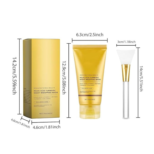 Turmeric Overnight Wrapping Peel Off Mask – Defends Against Skin Stress for a Clear, Glowing Complexion(1PCS)