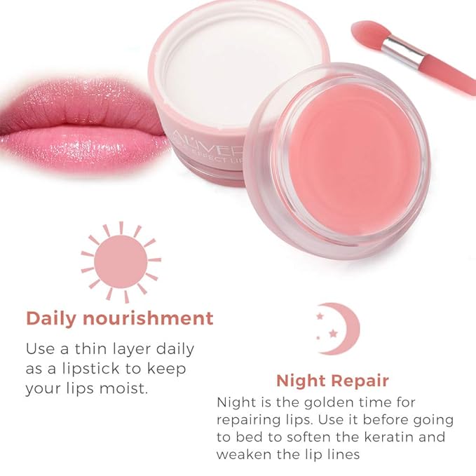 Lip Scrub, Lip Mask and Lip Exfoliator with Double Effect, Lip Sleeping Mask, Repair Lip Mask for Dry, Cracked Lips, Collagen Booster Sleeping Lip Mask Repair Treatment to Restore, Lip Moisturizer for Lip Treatment Care, Lip Repair Balm (Strawberry)