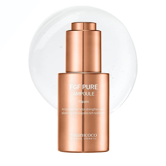 Pregnancy Safe Skincare FGF Pure Ampoule Serum (FGF 10 PPM), Firming Anti Aging, Hyaluronic Acids Glycerin Niacinamide, Improves Dermal Elasticity Reduces Fine Lines Hydrating 30ml 1 Fl Oz