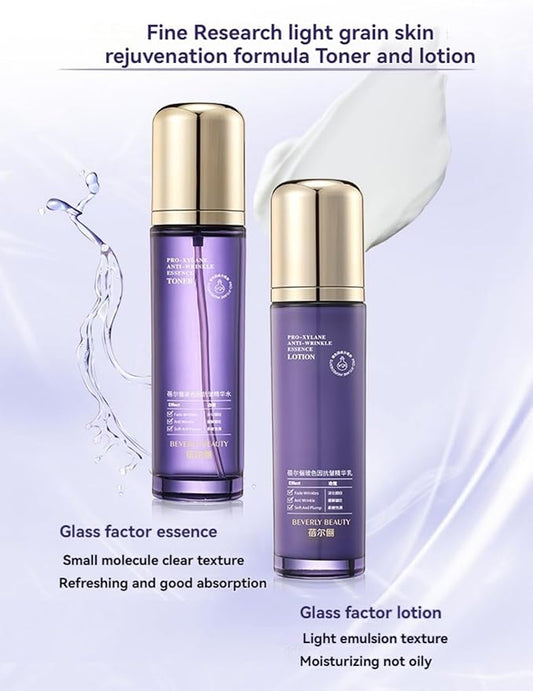 luxury face serum for women - anti aging hydrating essence with hyaluronic acid, moisturizing facial care to improve dryness, fine lines (3.38oz Essential Water+3.53oz Essential Lotion)