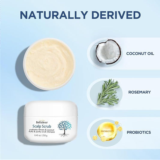 Scalp Exfoliator Scrub,Itchy Scalp Treatment for Dandruff, No Sulfate Hair Scrub To Soothe a Dry, Flaky,Scalp,Removes Buildup,Clarifying Shampoo With Scrubber