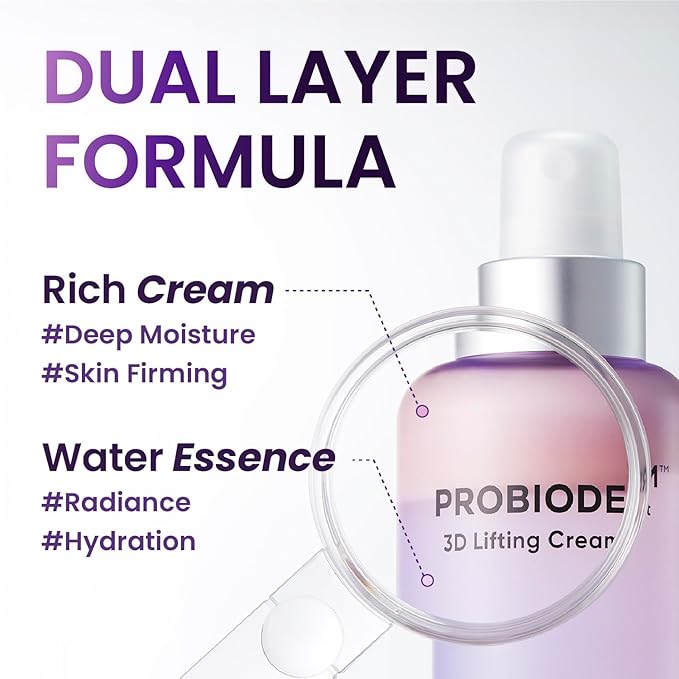 Probioderm™ 3D Lifting Cream Mist 3.38 fl oz (100 ml) | Face Moisturizers, Hydrating Glowing Serum Spray, Moisturizing & Elasticity-Enhancing Facial Mist for Face, Neck & Décolleté