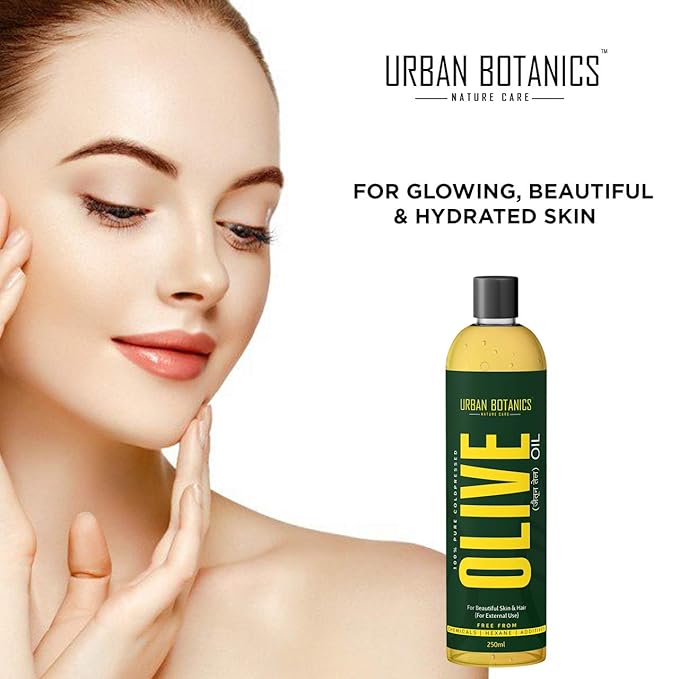 UrbanBotanics® Pure Cold Pressed Olive Oil For Hair and Skin, 250ml